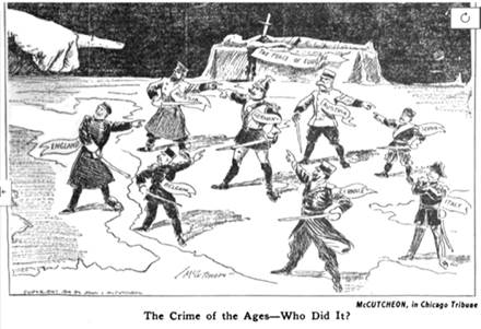 :1914 08 05 cause WWI Cartoons Magazine Chicago.jpg