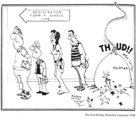 :UNIVERSITY LIFE:3 REGISTRATION lineups:1988 01 06 registration the cord weekly waterloo.jpg