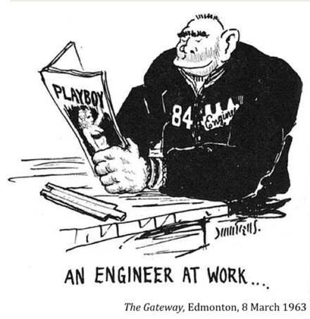 :UNIVERSITY LIFE:6 FACULTIES science, education, engineering, arts, commerce, math:1963 02 08 engineers2 the gateway ed .jpg