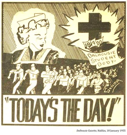 :UNIVERSITY LIFE:10 BLOOD DRIVE:1955 01 18 blood drive dalhousie gazette.jpg