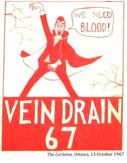 :UNIVERSITY LIFE:10 BLOOD DRIVE:1967 10 13 blood the carleton ottawa.jpg