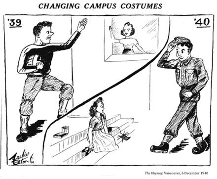 :UNIVERSITY LIFE:11 REMEMBRANCE:1940 12 06 army the ubyssey.jpg