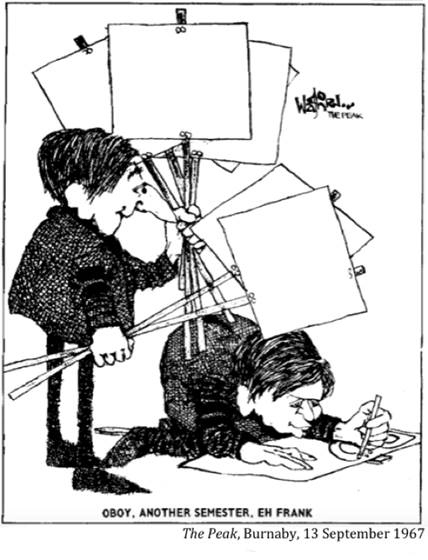 :UNIVERSITY LIFE:17 POLITICS:1967 09 13 protests2 picket signs the peak burnaby.jpg