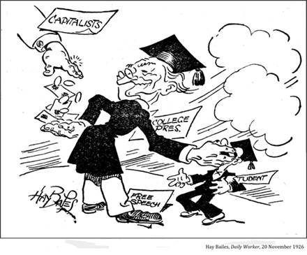 :UNIVERSITY LIFE:18 BUSINESS:1926 11 20 university board daily 2worker hay bailes.jpg