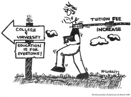 :UNIVERSITY LIFE:19 TUITION FINANCE:1980 03 26 tuition the brunswickan fredericton.jpg