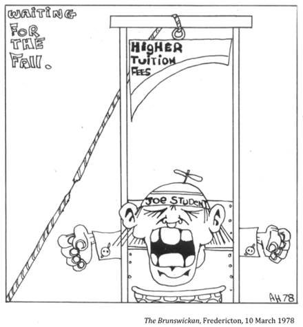 :UNIVERSITY LIFE:19 TUITION FINANCE:1978 03 10 tuition the brunswickan fredericton.jpg