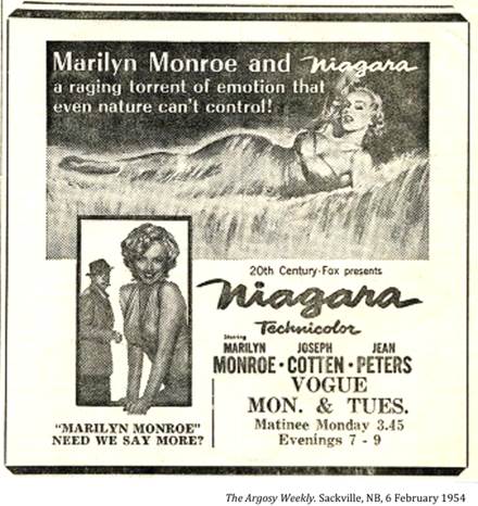 :UNIVERSITY LIFE:25 SOCIAL LIFE cards, sports, drama, smokers, frats, pranks, booze, clubs :1954 02 06 movies the argosy weekly sackville nb.jpg